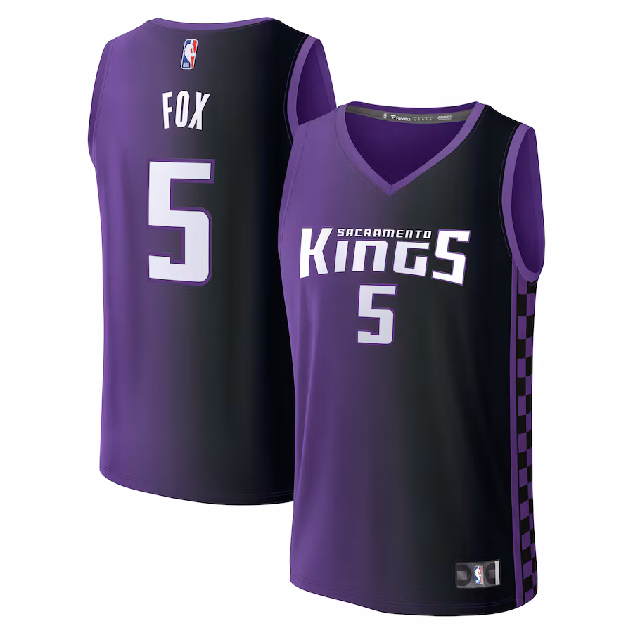 Men's Sacramento Kings De'Aaron Fox Fanatics Purple Fast Break Replica Player Jersey - Statement Edition - ujerseystore