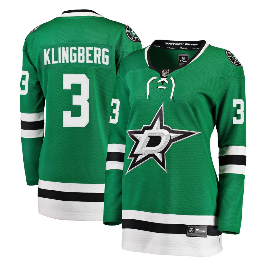Women's Dallas Stars John Klingberg Fanatics Branded Kelly Green Breakaway Player Jersey - ujerseystore