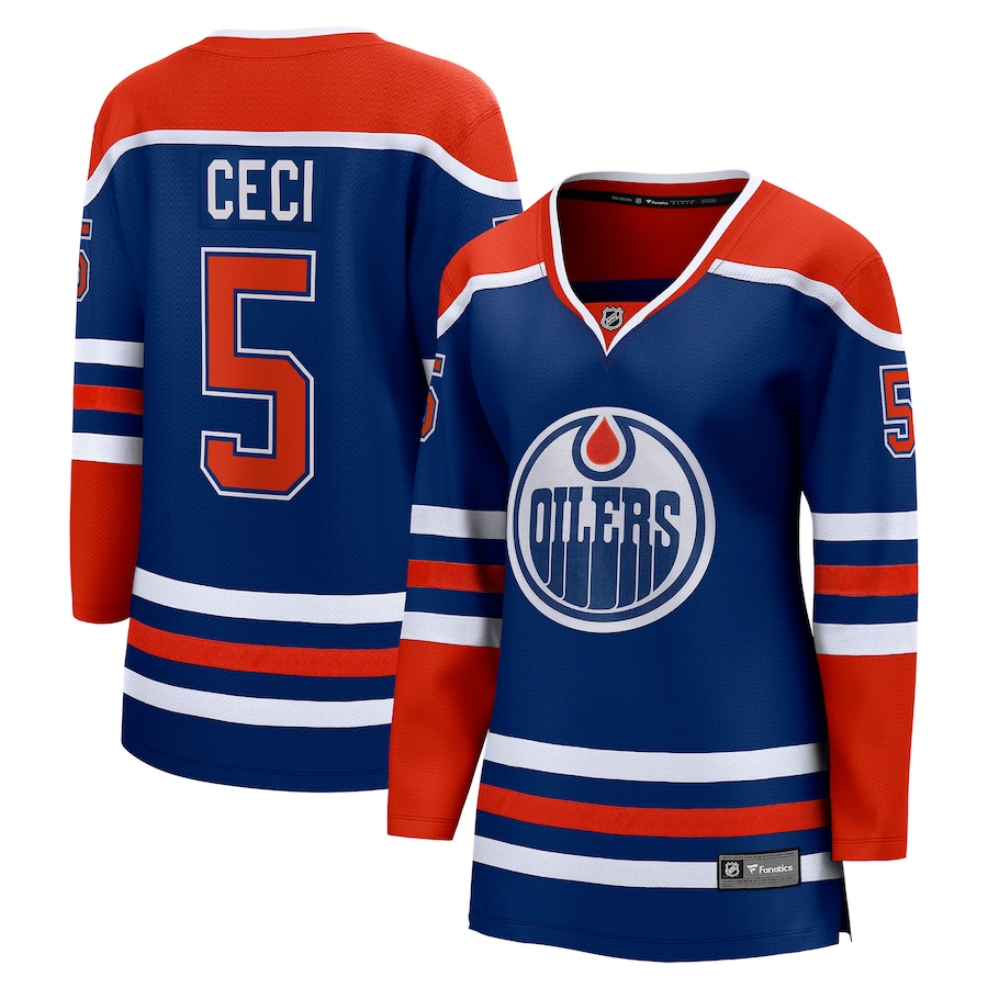 Women's Edmonton Oilers Cody Ceci Fanatics Royal Home Breakaway Player Jersey - ujerseystore