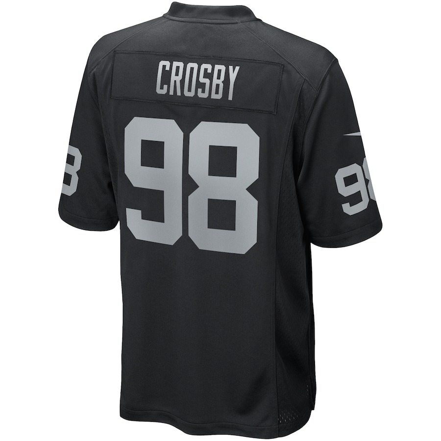 Men's Las Vegas Raiders Maxx Crosby Nike Black Game Jersey - ujerseystore