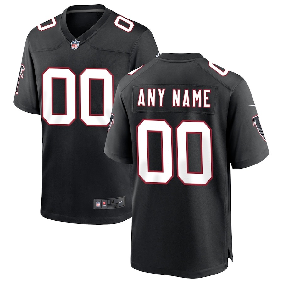 Men's Atlanta Falcons Nike Black Throwback Custom Game Jersey - ujerseystore