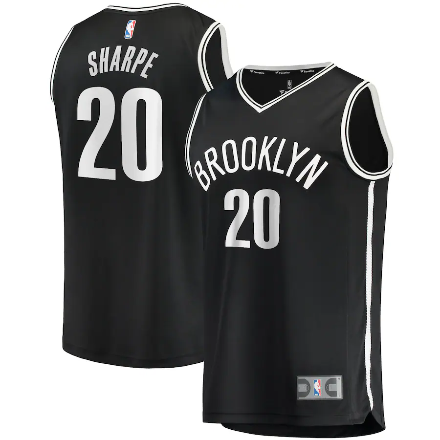 Men's Brooklyn Nets Day'Ron Sharpe Fanatics Black Fast Break Replica Jersey - Icon Edition - ujerseystore