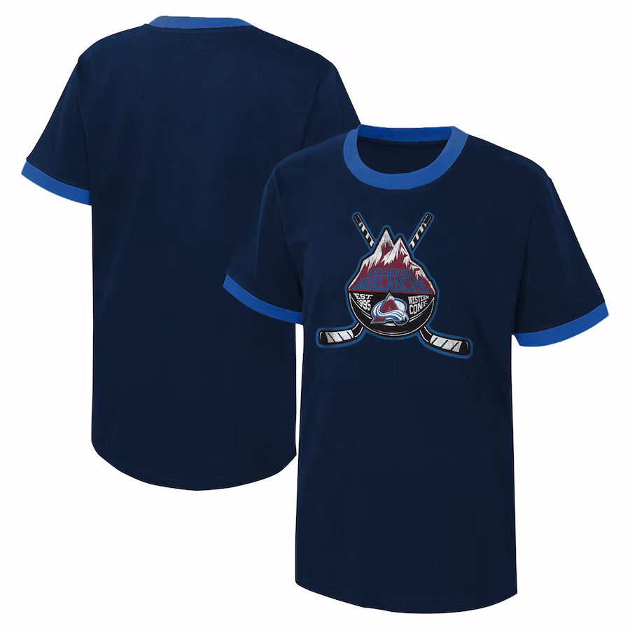 Youth Colorado Avalanche Navy Ice City T-Shirt - ujerseystore