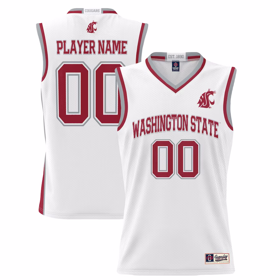 Washington State Cougars GameDay Greats Unisex  Lightweight NIL Pick-A-Player Basketball Jersey - White - ujerseystore