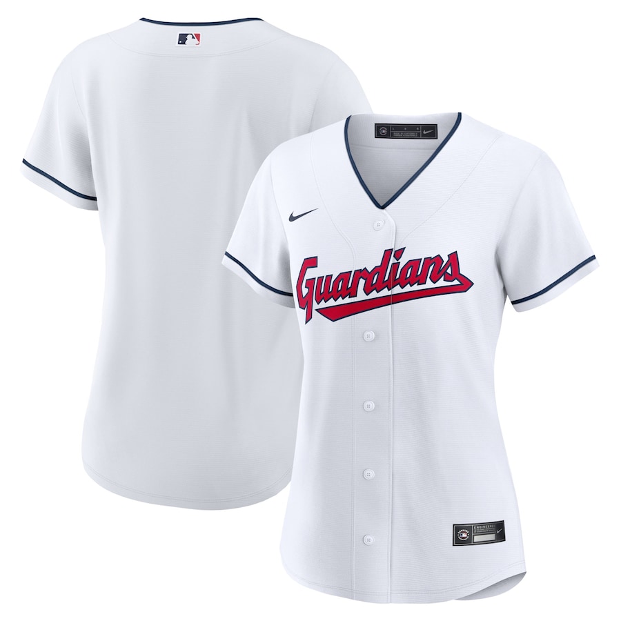 Women's Cleveland Guardians Nike White Home Replica Team Jersey - ujerseystore
