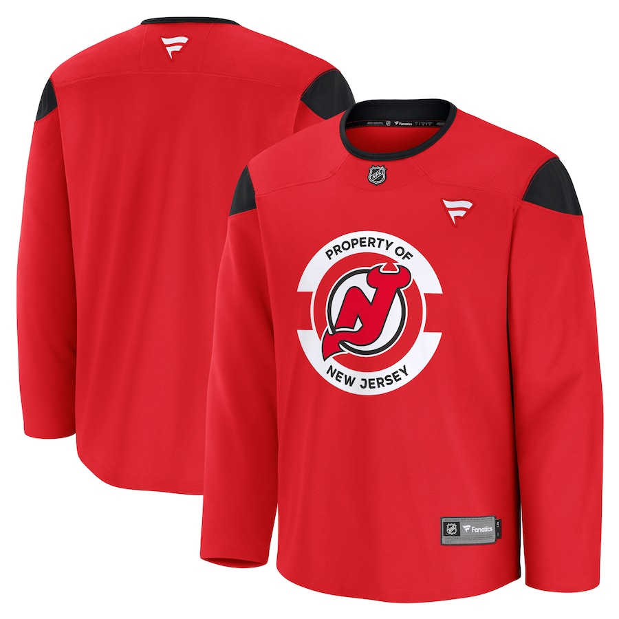 Men's New Jersey Devils Fanatics Red Team Practice Jersey - ujerseystore