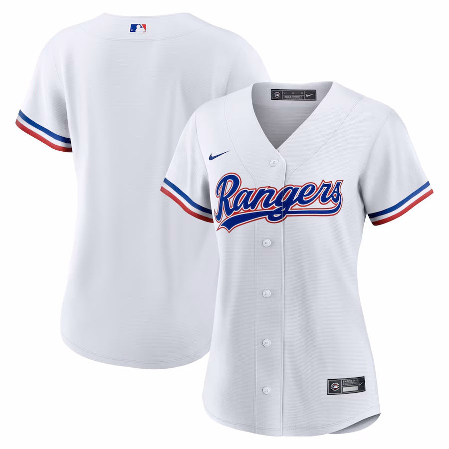 Women's Texas Rangers Nike White Home Replica Team Jersey - ujerseystore