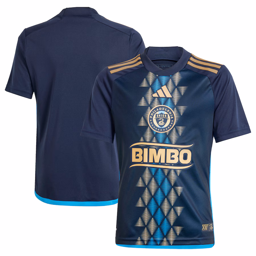 Youth Philadelphia Union  adidas Navy 2024 The XV Kit Replica Jersey - ujerseystore