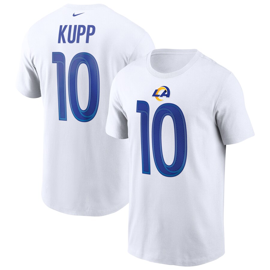 Men's Los Angeles Rams Cooper Kupp Nike White Name & Number T-Shirt - ujerseystore