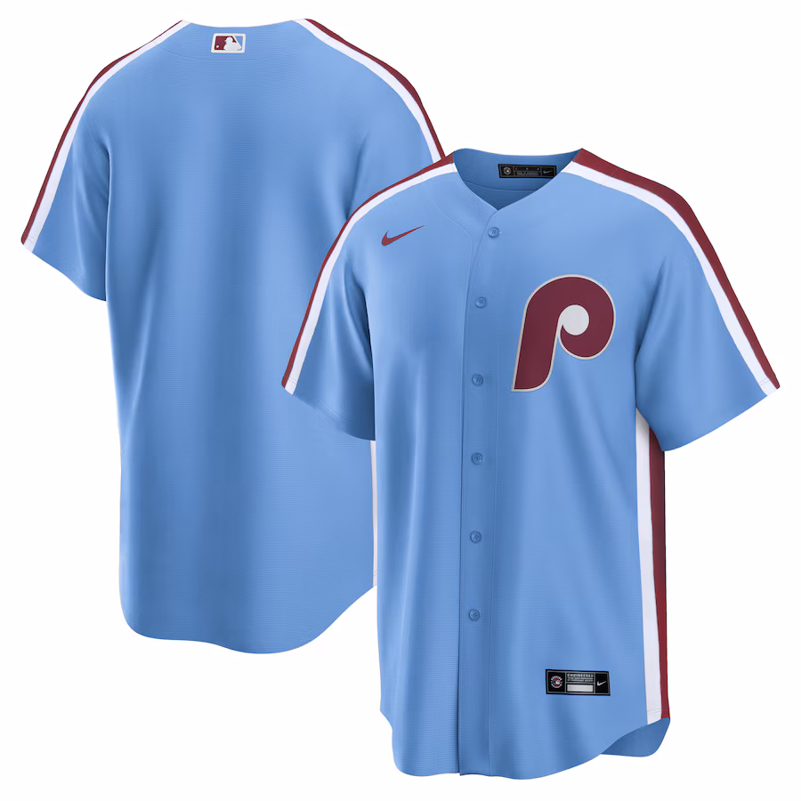 Men's Philadelphia Phillies Nike Light Blue Alternate Replica Team Jersey - ujerseystore
