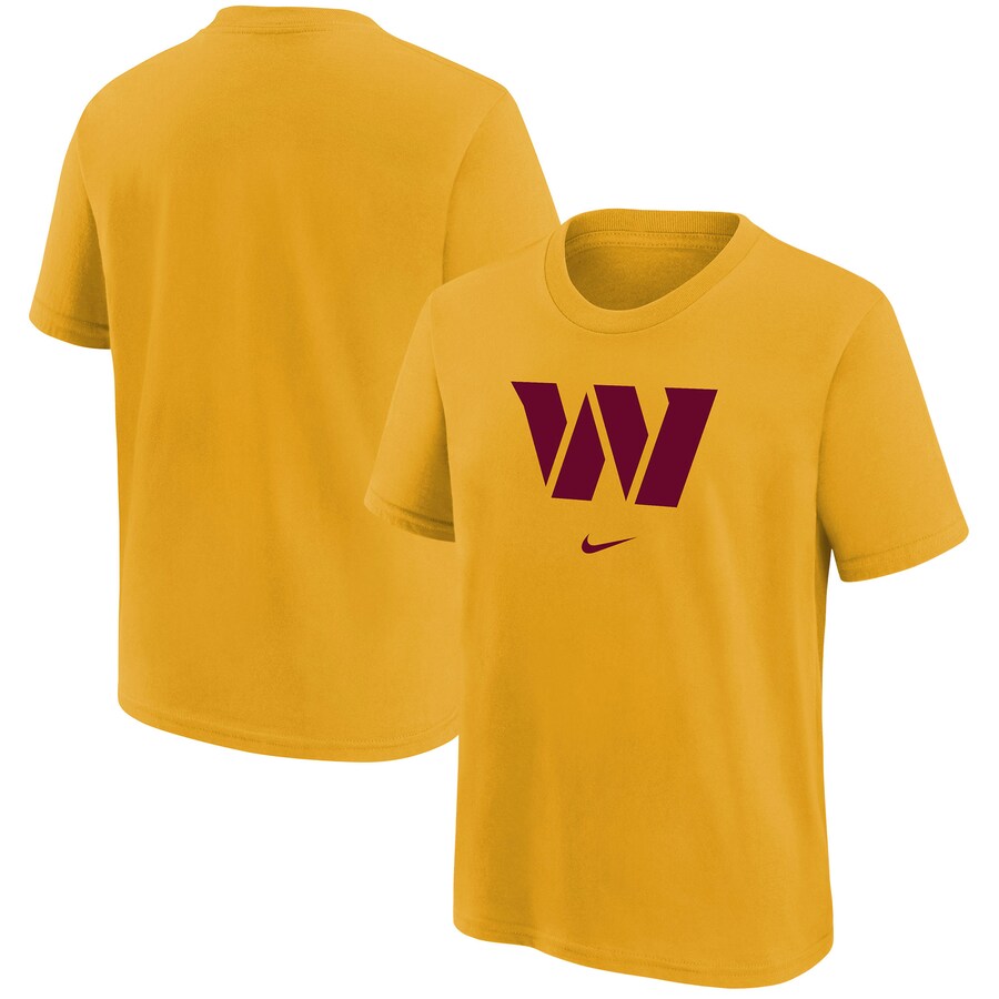 Youth Washington Commanders Nike Gold Team Logo T-Shirt - ujerseystore