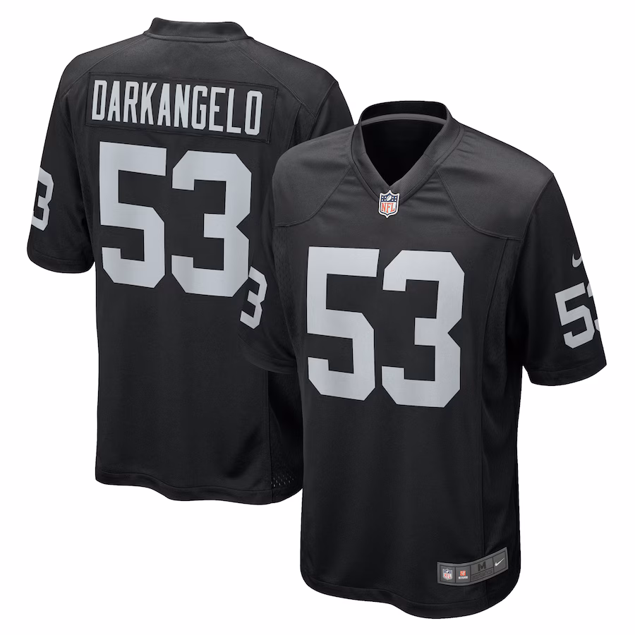 Men's Las Vegas Raiders Isaac Darkangelo Nike  Black Team Game Jersey - ujerseystore