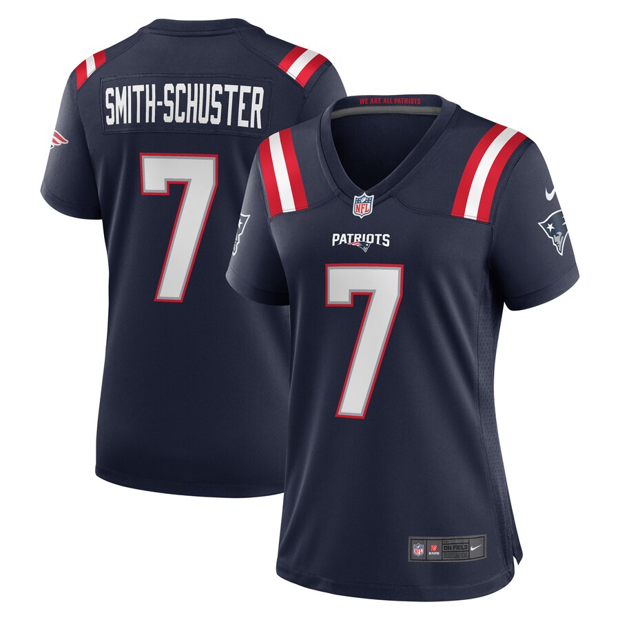 Women's New England Patriots JuJu Smith-Schuster Nike Navy Game Player Jersey - ujerseystore