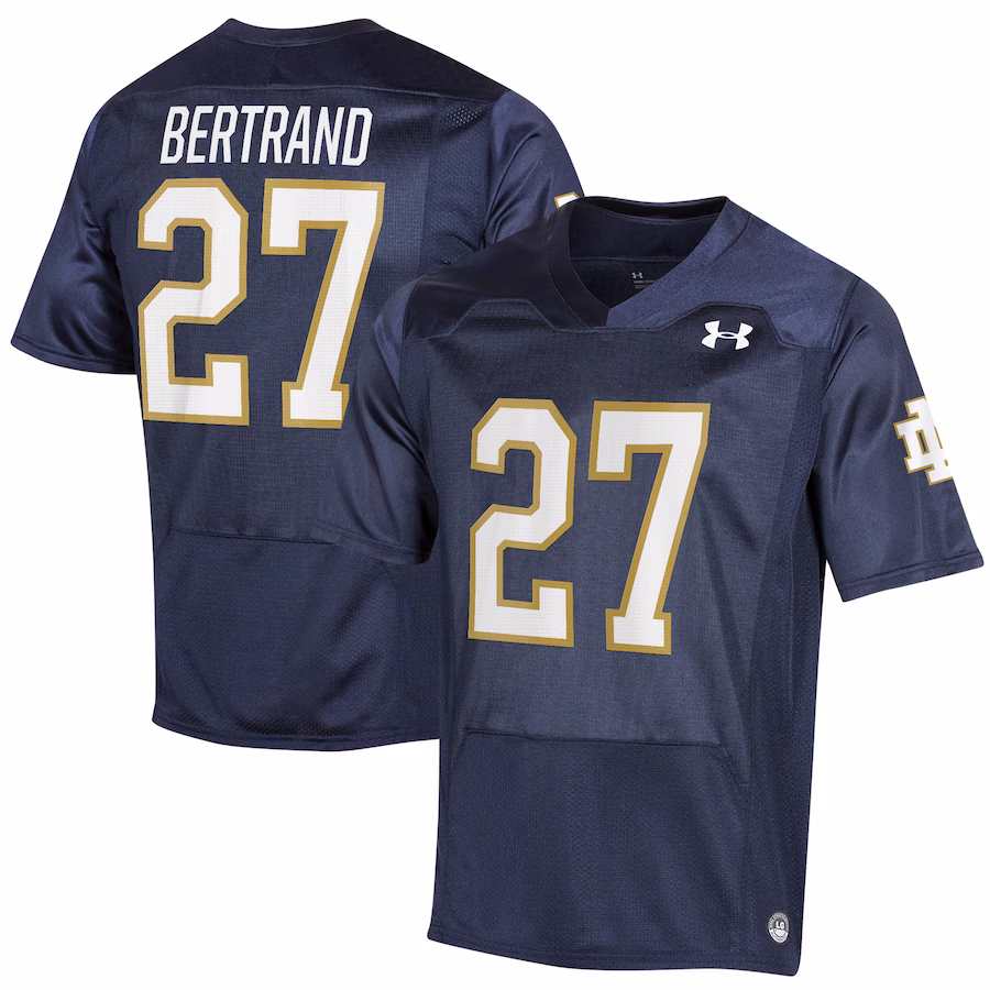 JD Bertrand Notre Dame Fighting Irish Under Armour Replica Jersey - Navy - ujerseystore