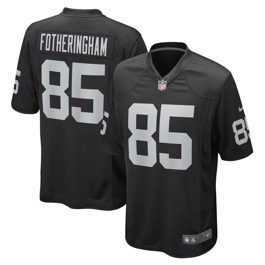 Men's Las Vegas Raiders Cole Fotheringham Nike Black Game Player Jersey - ujerseystore
