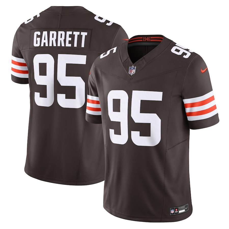 Men's Cleveland Browns Myles Garrett Nike Brown Vapor F.U.S.E. Limited Jersey - ujerseystore