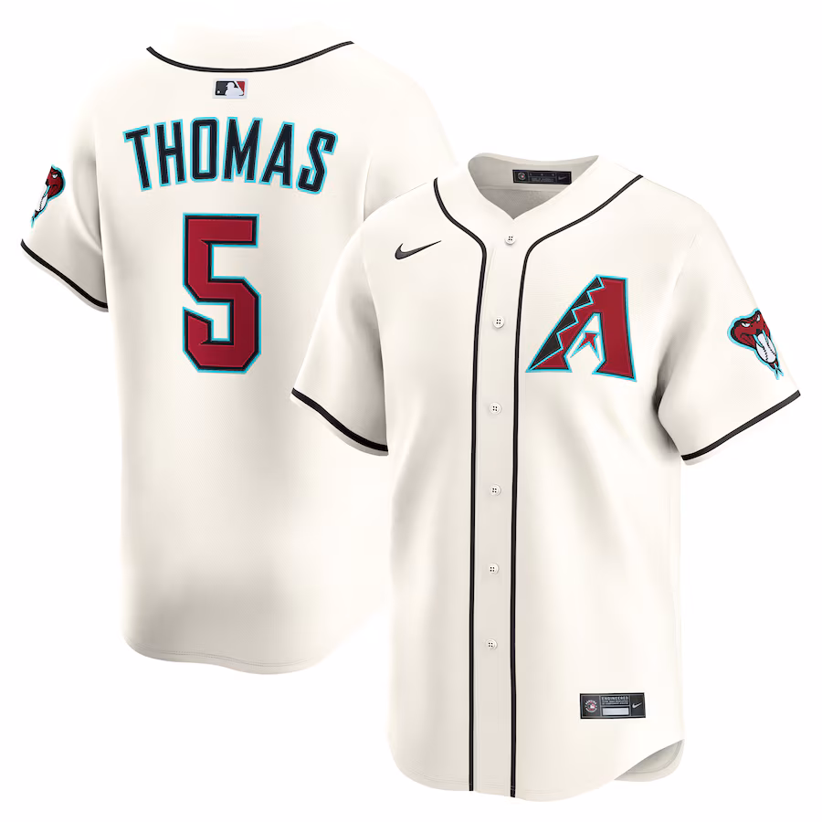 Men's Arizona Diamondbacks Alek Thomas Nike Cream Alternate Limited Player Jersey - ujerseystore