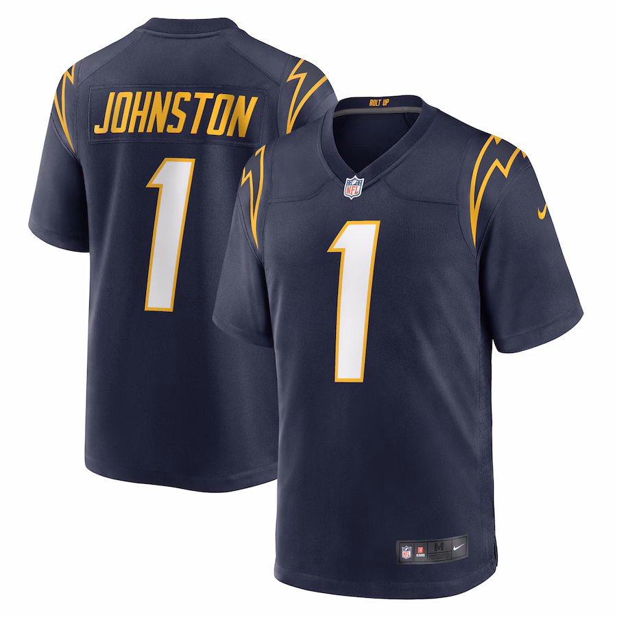Men's Los Angeles Chargers Quentin Johnston Nike Navy Alternate Game Jersey - ujerseystore