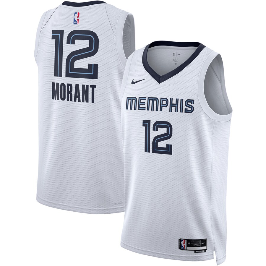 Unisex Memphis Grizzlies Ja Morant Nike White Swingman Jersey - Association Edition - ujerseystore