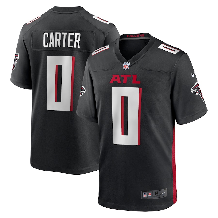 Men's Atlanta Falcons Lorenzo Carter Nike Black Game Player Jersey - ujerseystore