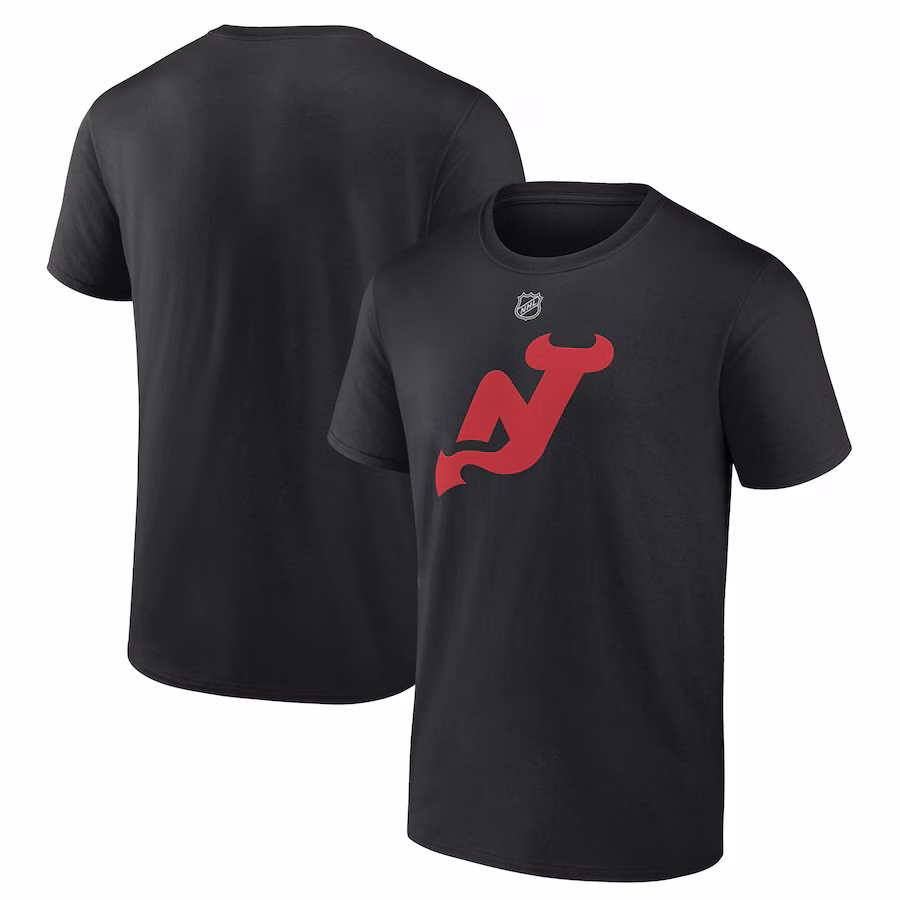 Men's New Jersey Devils Black Alternate Logo T-Shirt - ujerseystore