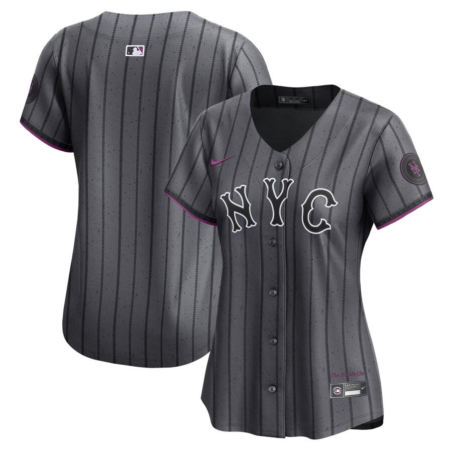Women's New York Mets Nike Graphite 2024 City Connect Limited Player Jersey - ujerseystore