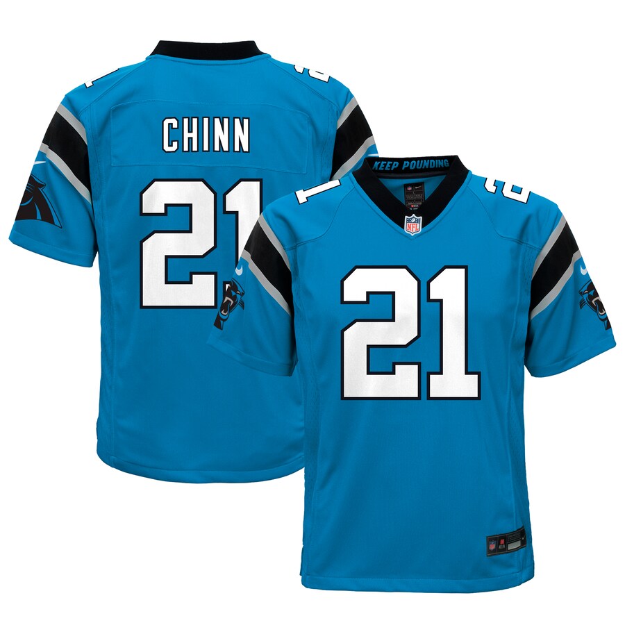 Youth Carolina Panthers Jeremy Chinn Nike Blue Game Jersey - ujerseystore