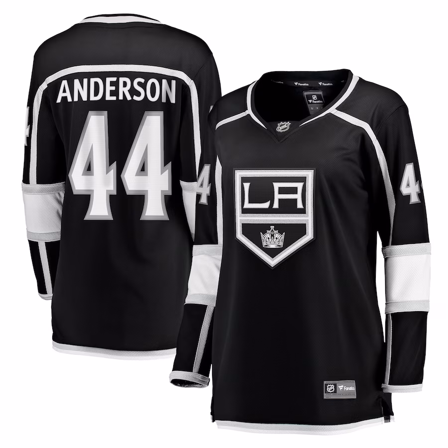 Women's Los Angeles Kings Mikey Anderson Fanatics Black Home Breakaway Player Jersey - ujerseystore