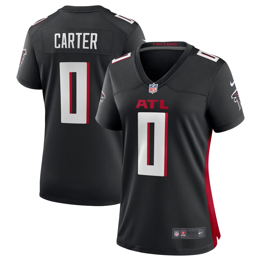 Women's Atlanta Falcons Lorenzo Carter Nike Black Game Player Jersey - ujerseystore