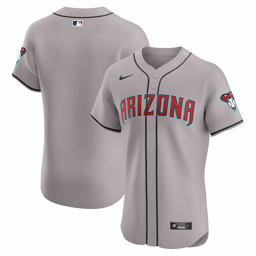 Men's Arizona Diamondbacks  Nike Gray Vapor Premier Elite Patch Jersey - ujerseystore