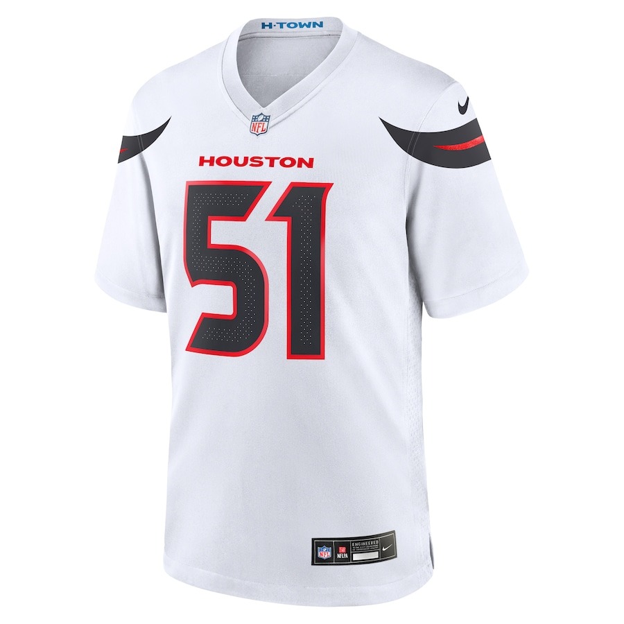 Men's Houston Texans Will Anderson Jr. Nike White Game Jersey - ujerseystore