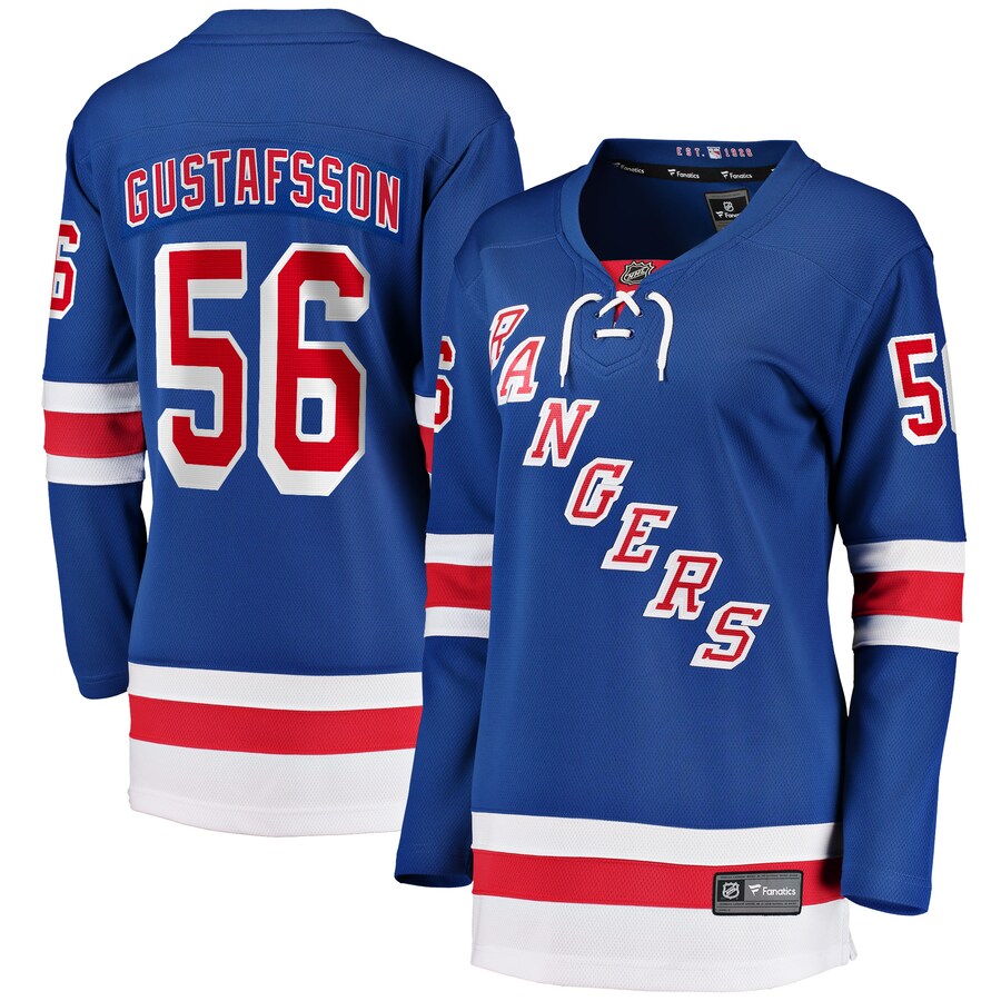 Women's New York Rangers Erik Gustafsson Fanatics Branded Blue Home Breakaway Player Jersey - ujerseystore