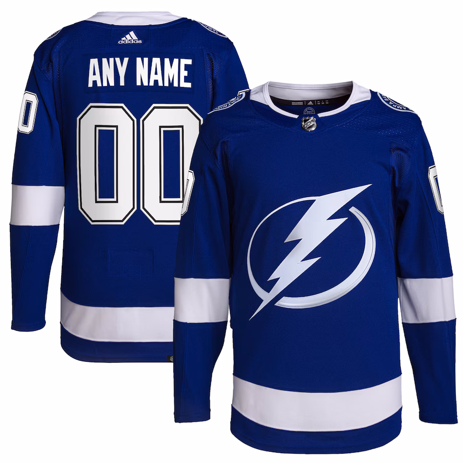 Men's Tampa Bay Lightning adidas Royal Home Primegreen Authentic Custom Jersey - ujerseystore
