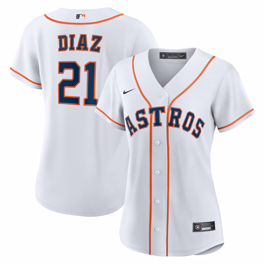 Women's Houston Astros Yainer Diaz Nike White Home Replica Jersey - ujerseystore
