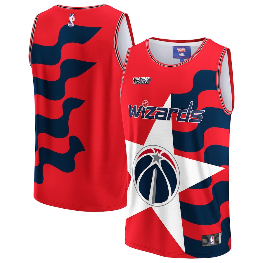 Unisex Washington Wizards NBA & KidSuper Studios by Fanatics Red Hometown Jersey - ujerseystore