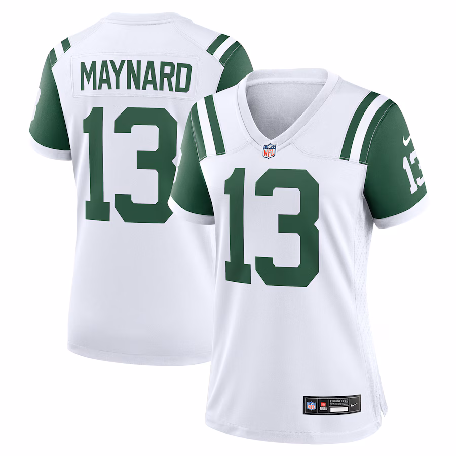 Women's New York Jets Don Maynard Nike White Classic Alternate Retired Player Game Jersey - ujerseystore