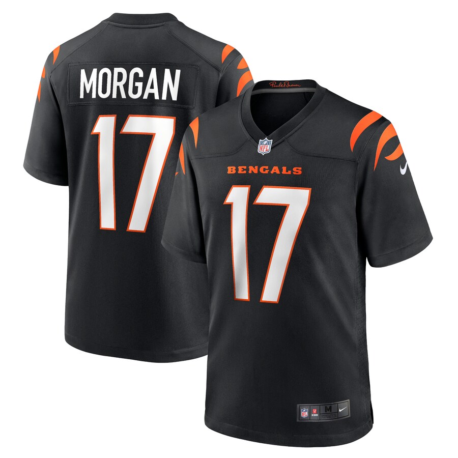 Men's Cincinnati Bengals Stanley Morgan Nike Black Player Game Jersey - ujerseystore
