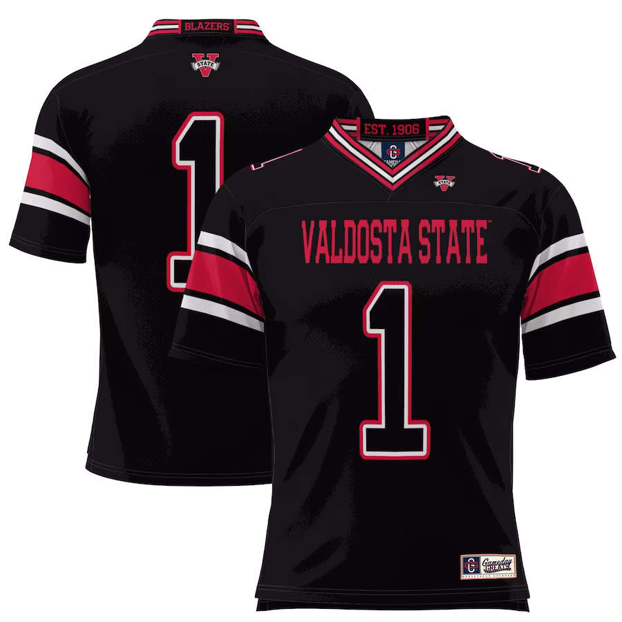 #1 Valdosta State Blazers GameDay Greats Youth Football Jersey - Black - ujerseystore
