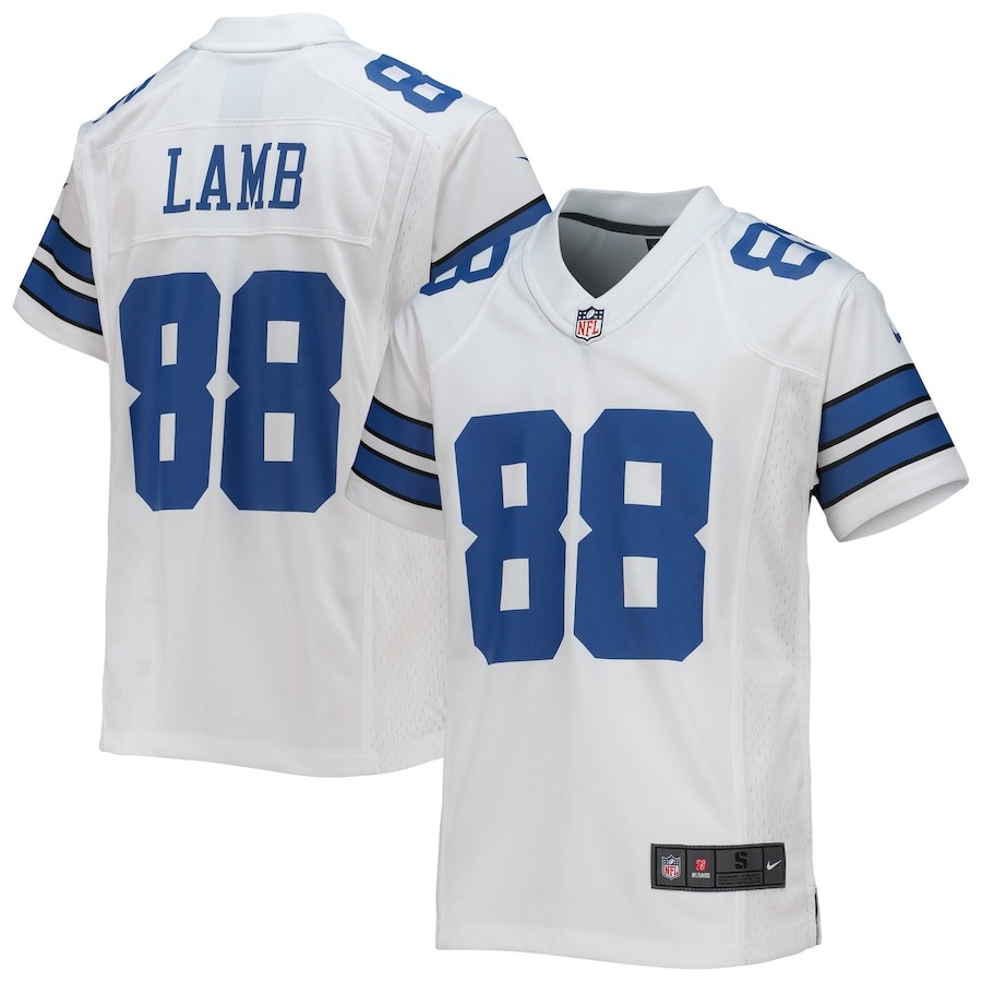 Youth Dallas Cowboys CeeDee Lamb Nike White Game Jersey - ujerseystore