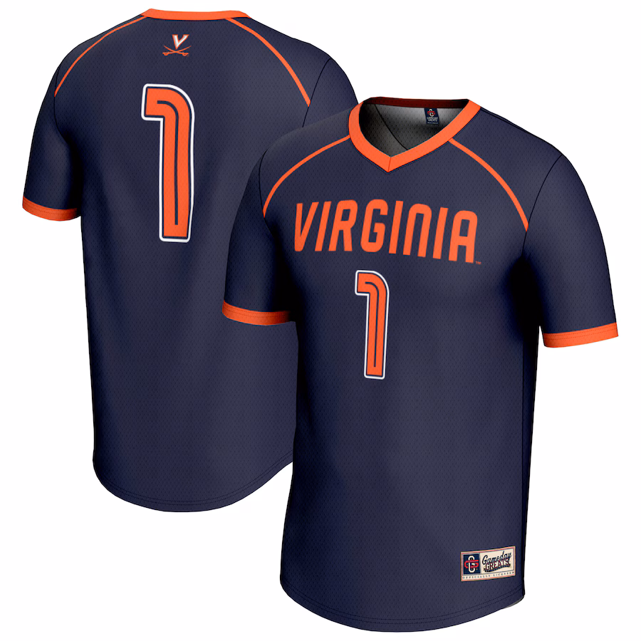 Youth GameDay Greats #1 Navy Virginia Cavaliers Lightweight Women's Lacrosse Fashion Jersey - ujerseystore