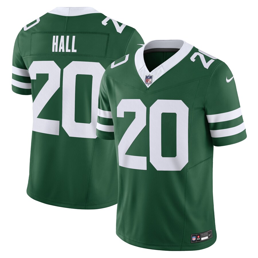 Men's New York Jets Breece Hall Nike Legacy Green Vapor F.U.S.E. Limited Jersey - ujerseystore