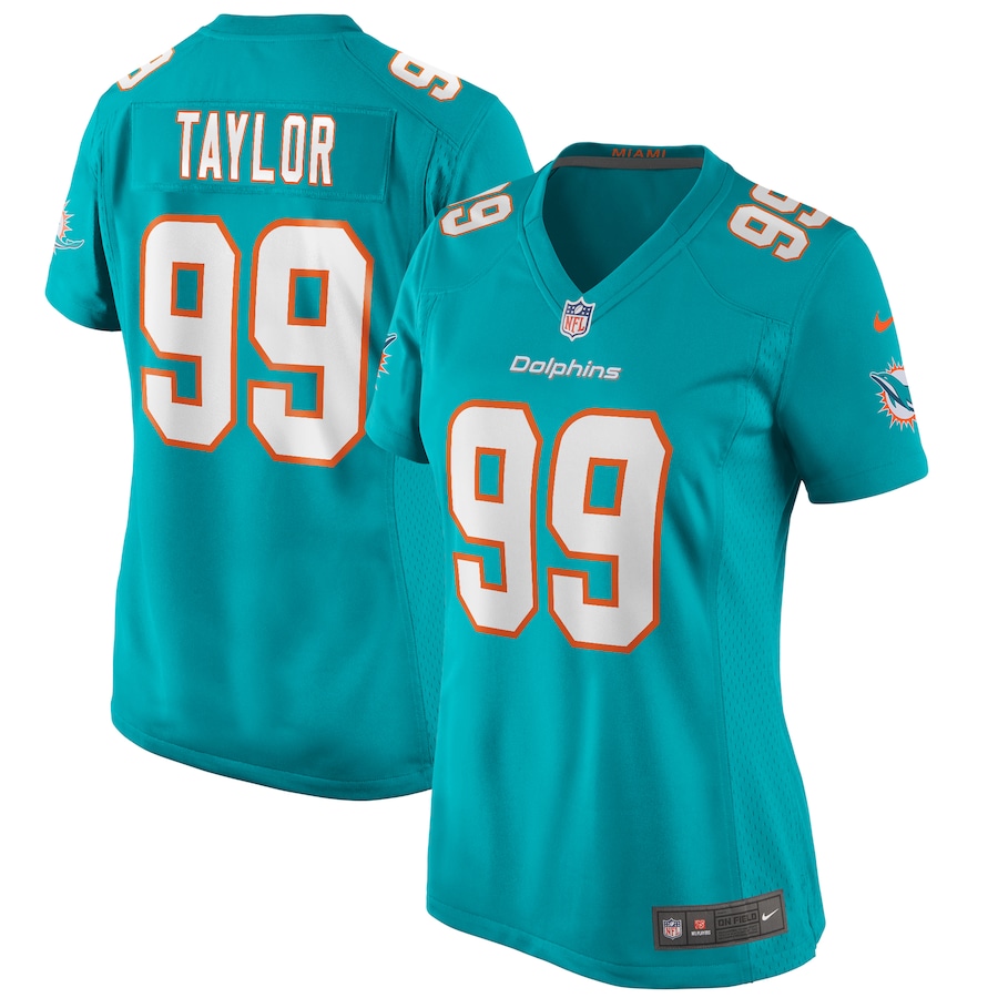 Women's Miami Dolphins Jason Taylor Nike Aqua Game Retired Player Jersey - ujerseystore