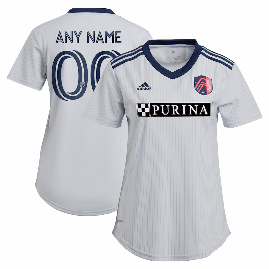 Women's St. Louis City SC adidas Gray 2023 The Spirit Kit Replica Custom Jersey - ujerseystore