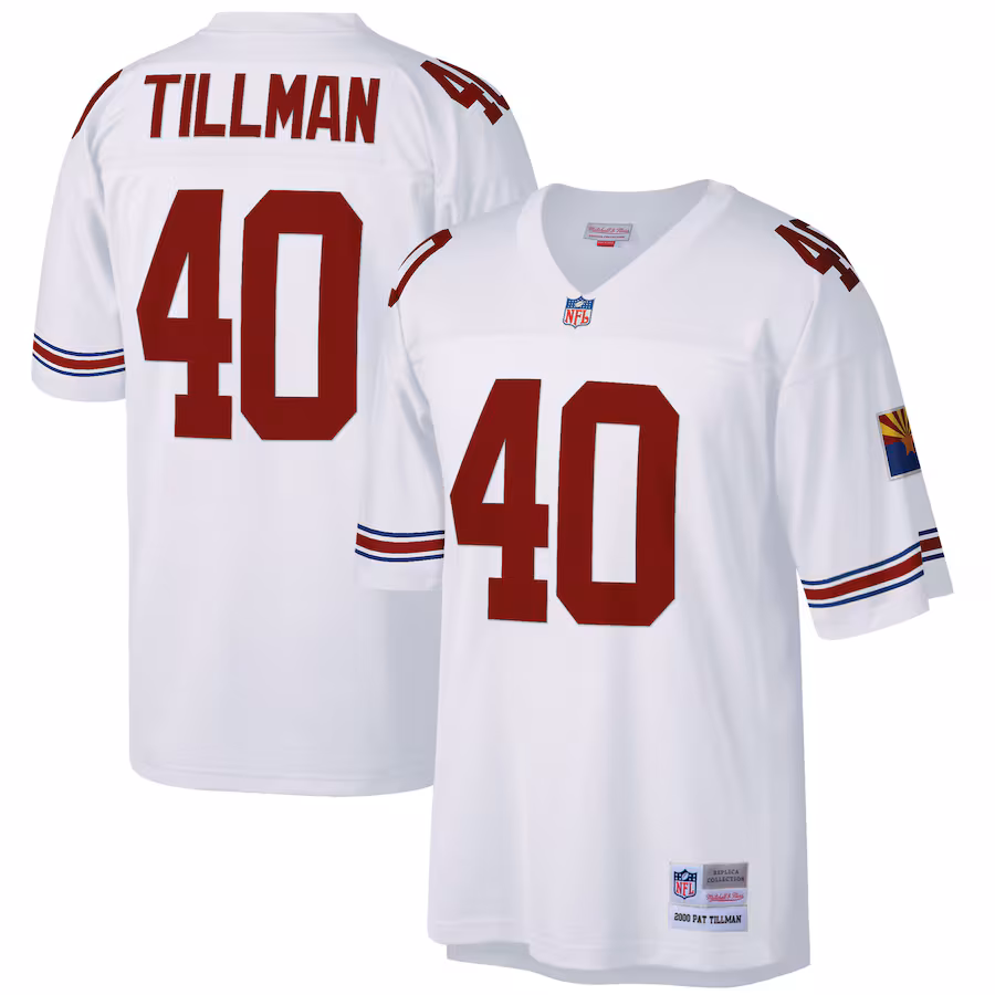 Men's Arizona Cardinals Pat Tillman Mitchell & Ness White Big & Tall 2000 Retired Player Replica Jersey - ujerseystore