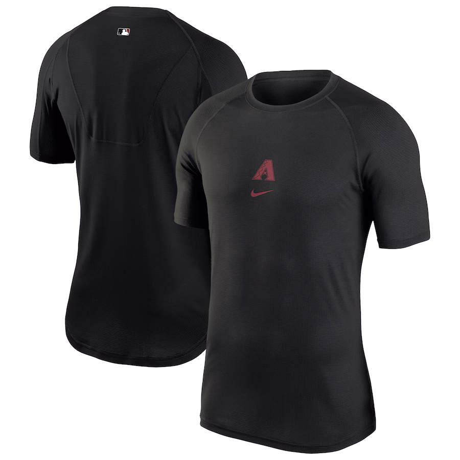 Men's Arizona Diamondbacks Nike Black Authentic Collection Performance Raglan T-Shirt - ujerseystore