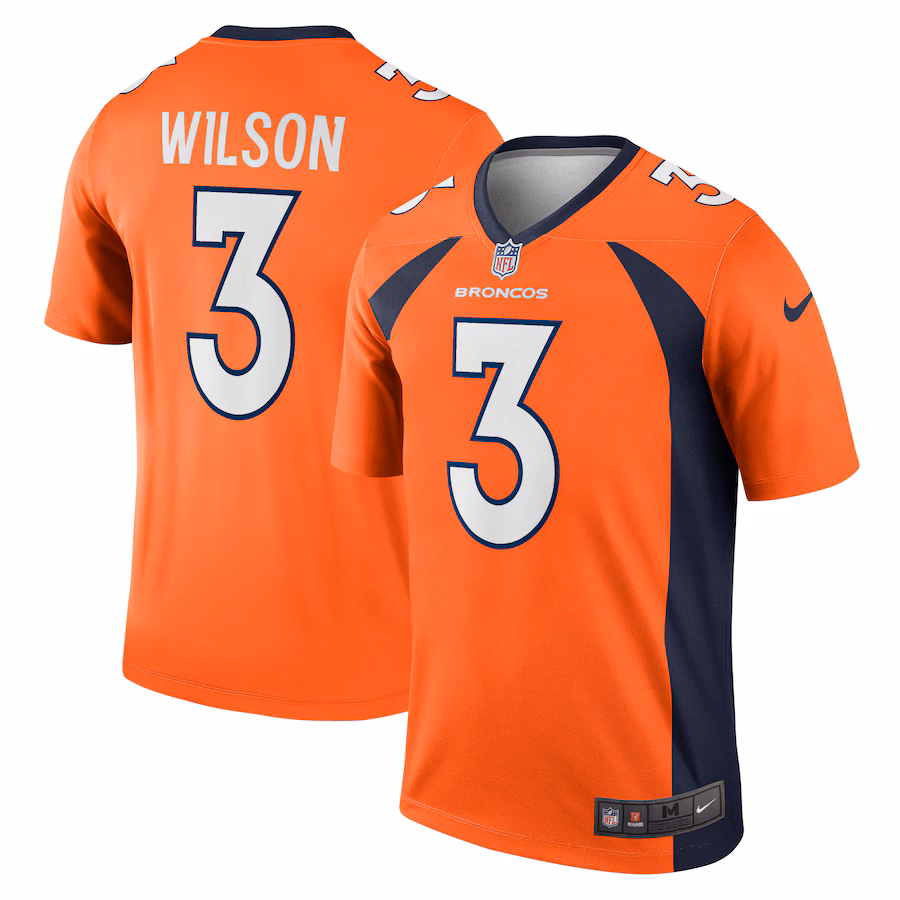 Men's Denver Broncos Russell Wilson Nike Orange Legend Jersey - ujerseystore