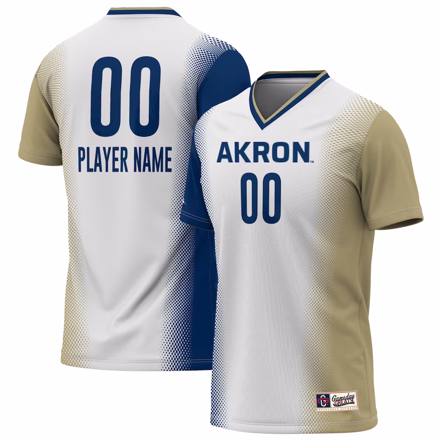 Akron Zips GameDay Greats Youth Lightweight NIL Pick-A-Player Women's Soccer Jersey - White - ujerseystore