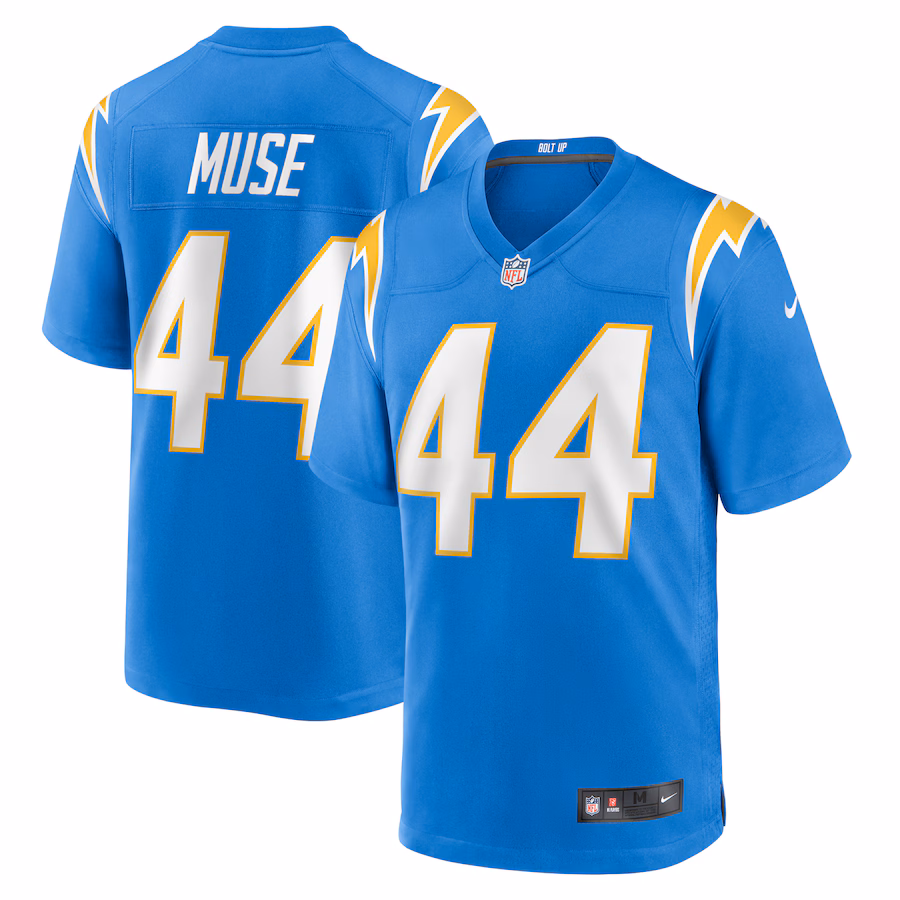 Men's Los Angeles Chargers Tanner Muse Nike  Powder Blue Team Game Jersey - ujerseystore