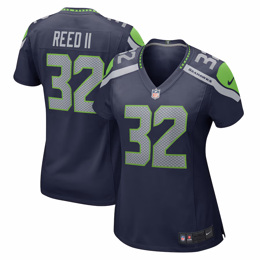 Women's Seattle Seahawks Jerrick Reed II Nike College Navy  Game Jersey - ujerseystore