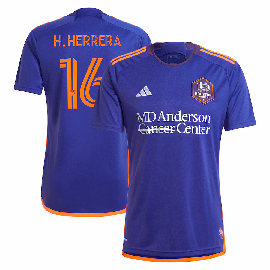 Men's Houston Dynamo FC Héctor Herrera adidas Purple 2024 Still Holdin' Replica Player Jersey - ujerseystore